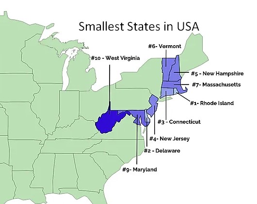 Smallest States in USA